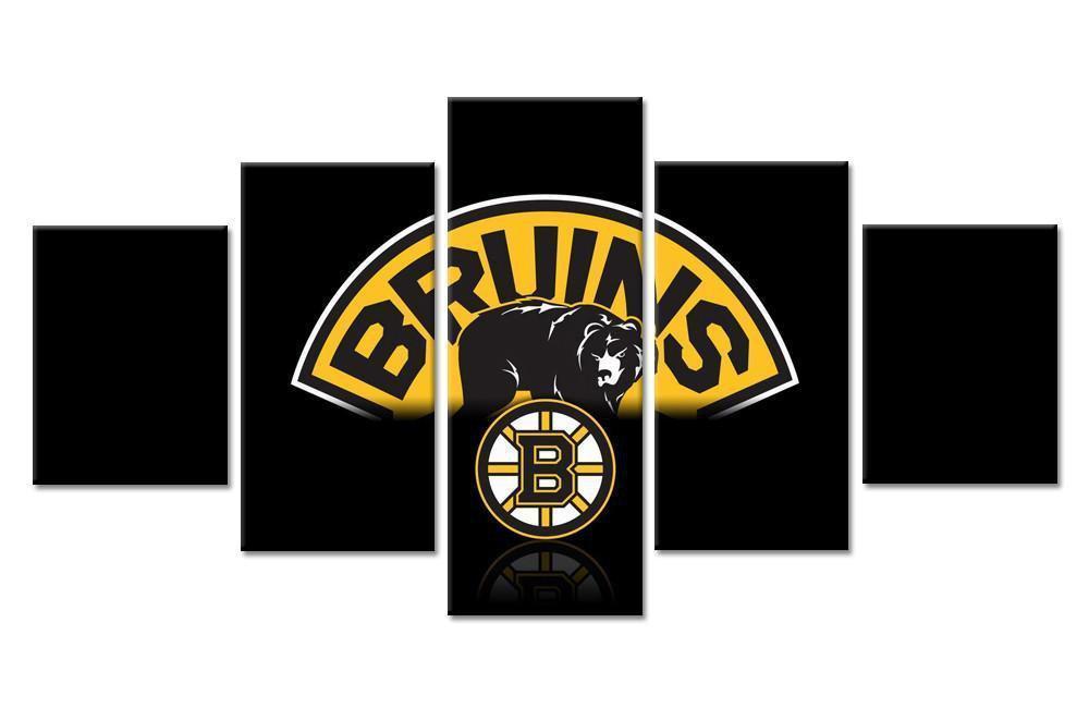 Boston Bruins Logo 4   Ice Hockey Canvas Wall Art