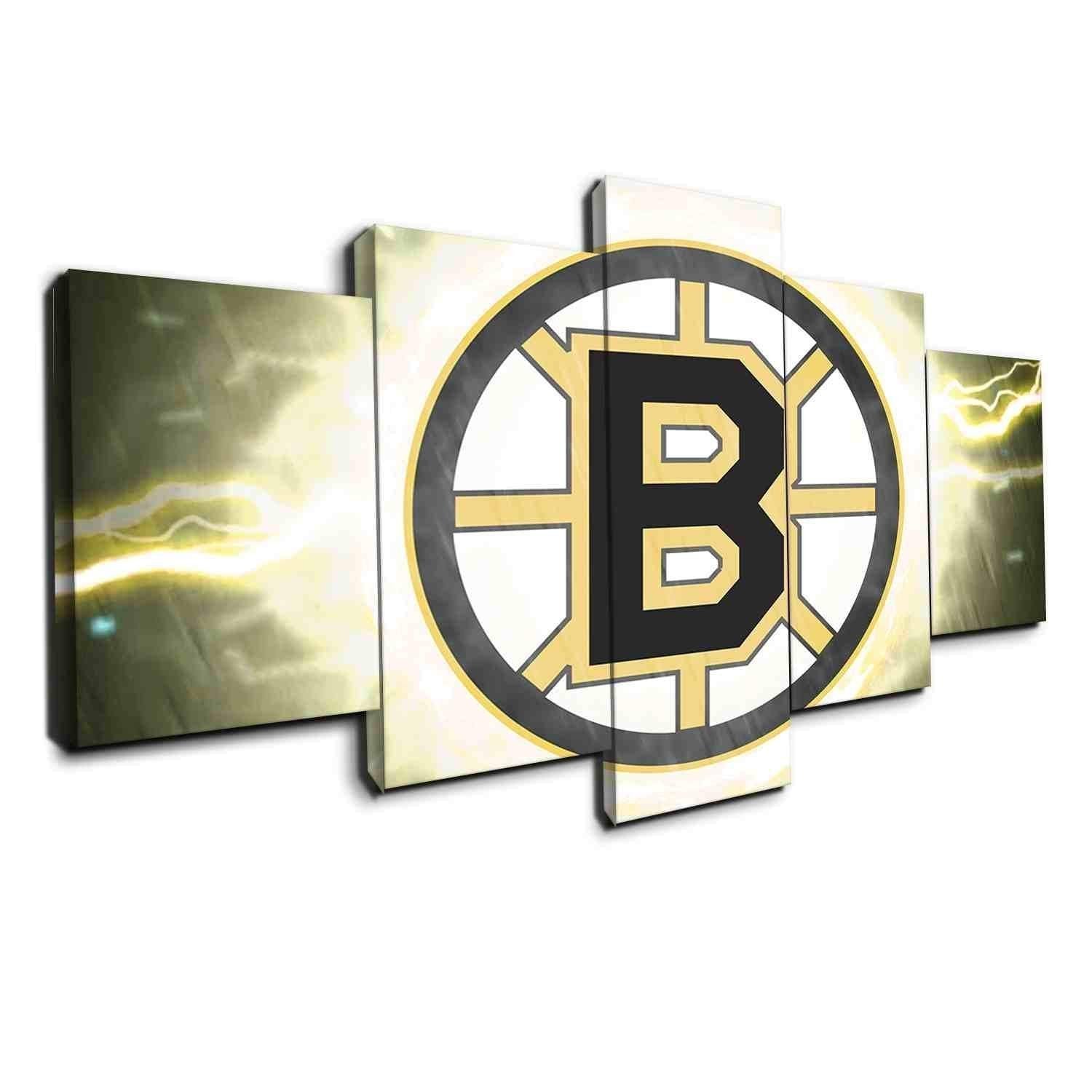 Boston Bruins Logo   Ice Hockey Canvas Wall Art