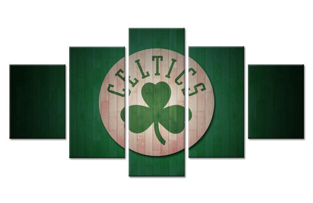 Boston Celtics Team Logo NBA Basketball Canvas Wall Art