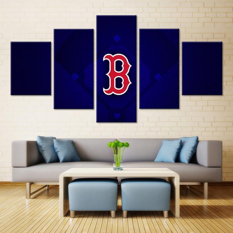 Boston Red Sox Poster  Baseball Canvas Wall Art