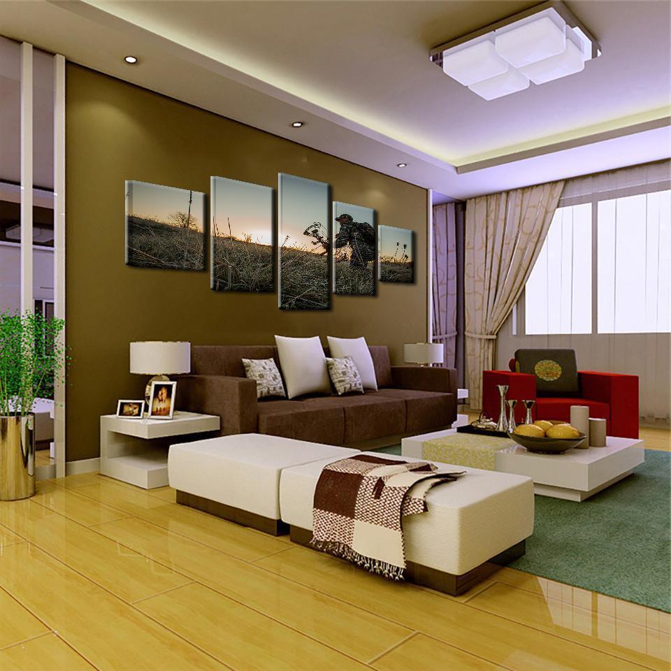 Bow Hunting At Dawn Sport Canvas Wall Art