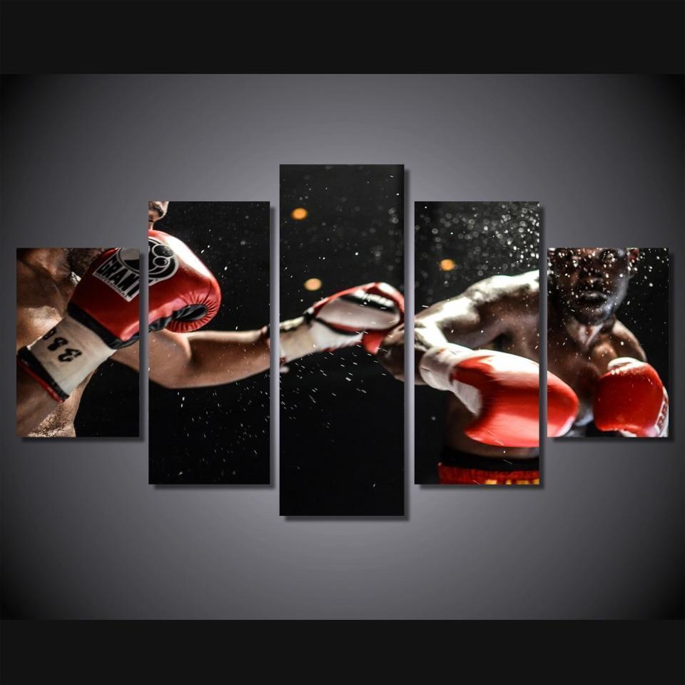 Boxing Match Poster Sport Canvas Wall Art