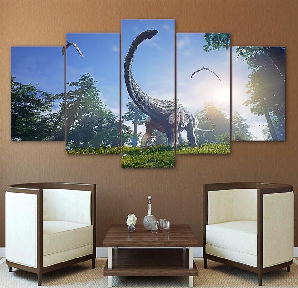 Brachiosaurus Jurassic Park Canvas Wall Art