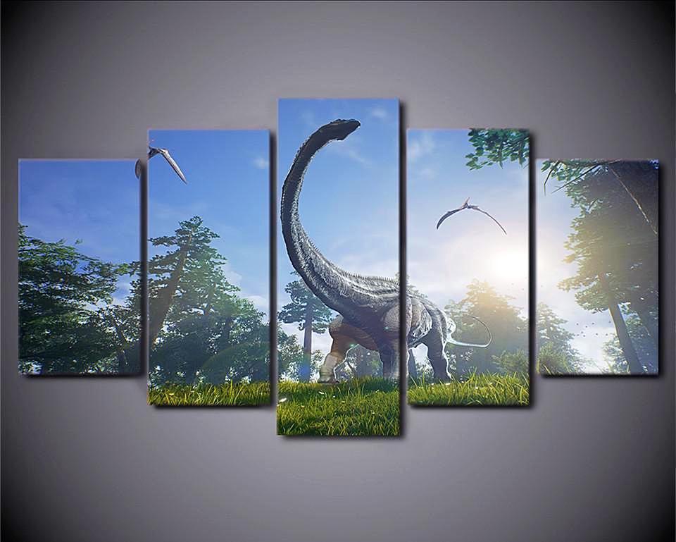 Brachiosaurus Jurassic Park Canvas Wall Art