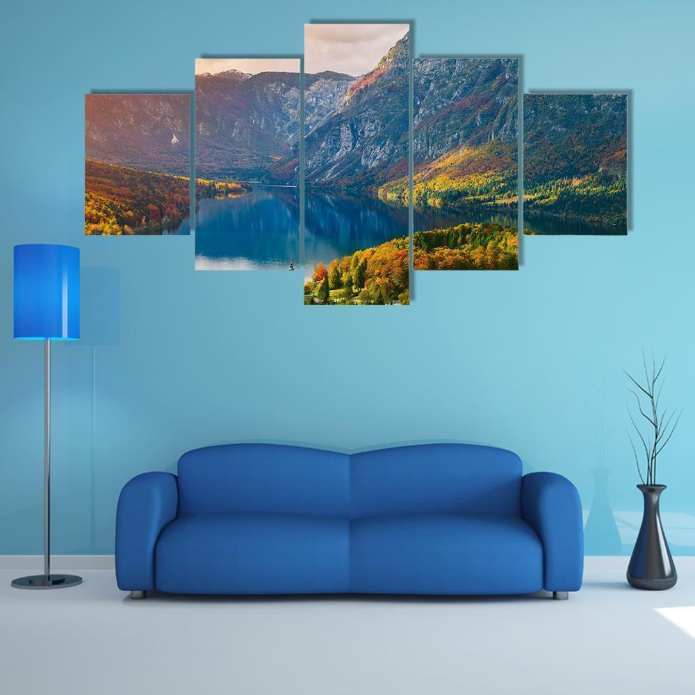 Breathtaking View Of The Famous Bohinj Lake Nature Canvas Wall Art