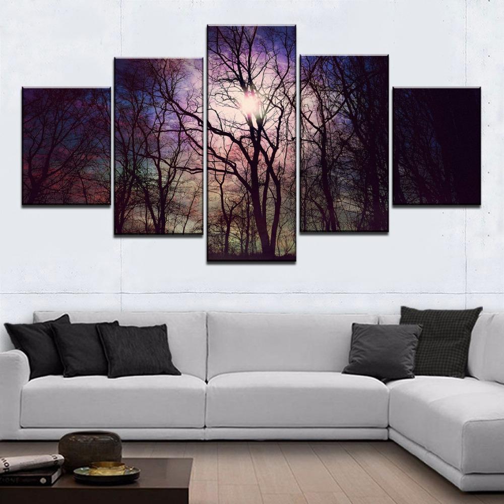 Bright Morning Fanciful Forest Nature Canvas Wall Art
