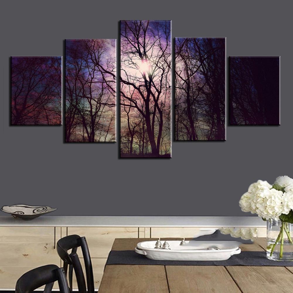 Bright Morning Fanciful Forest Nature Canvas Wall Art
