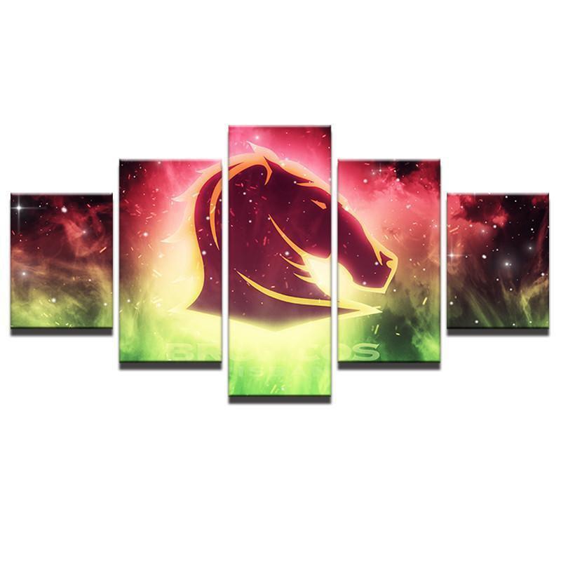 Brisbane Broncos NRL Football Canvas Wall Art