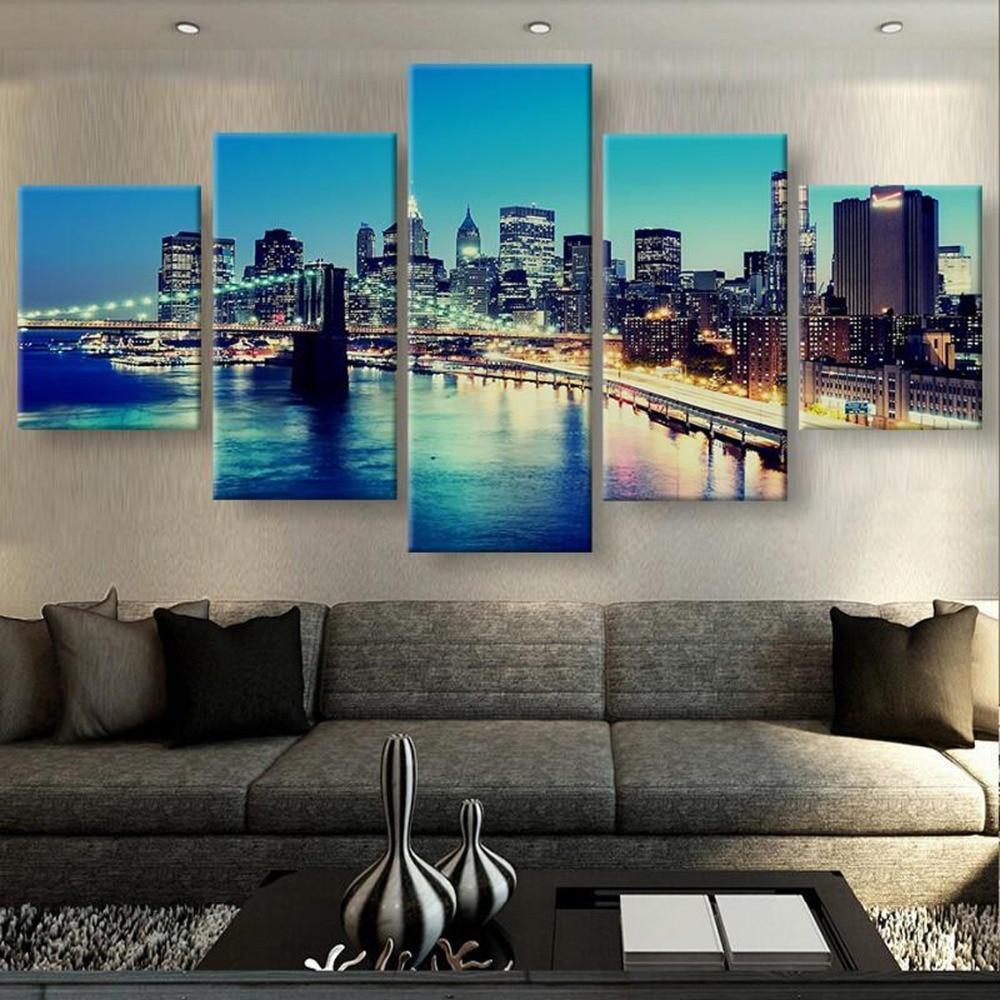 Brooklyn Bridge City Canvas Wall Art