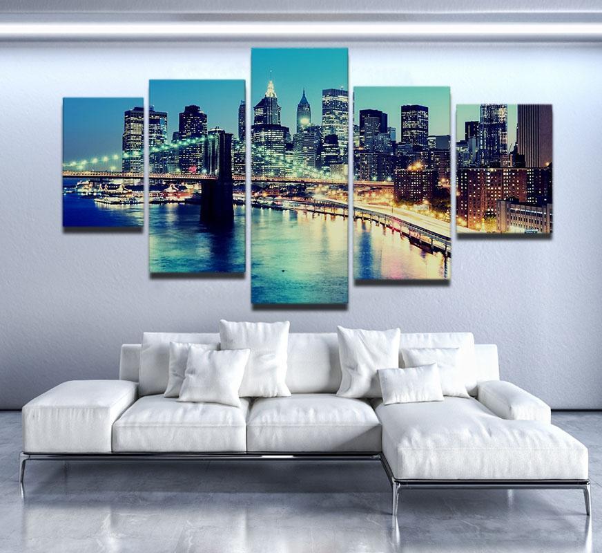 Brooklyn Bridge Nature Canvas Wall Art