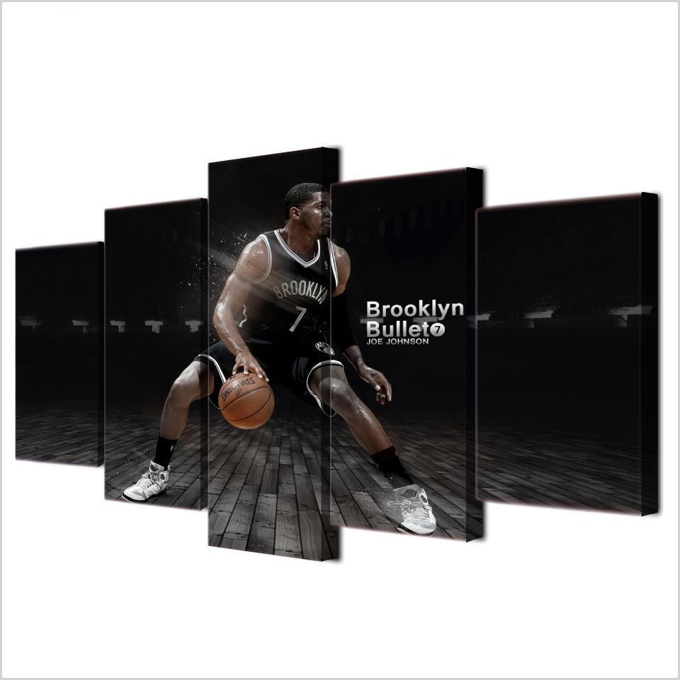 Brooklyn Bullet Star Joe Johnson  Basketball Canvas Wall Art