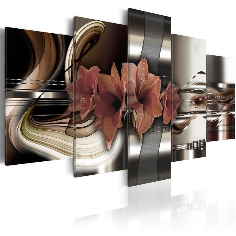 Brown Lily Nature Canvas Wall Art