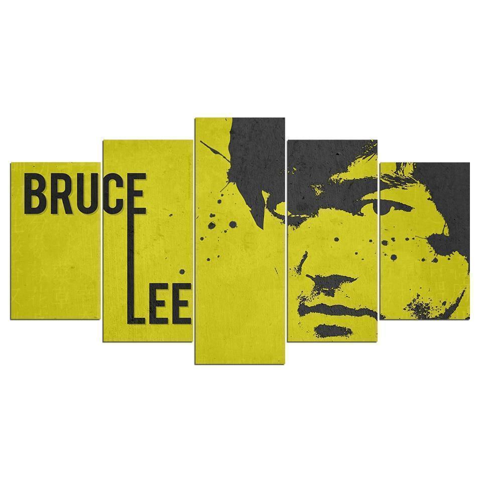 Bruce Lee Panting Celebrity Canvas Wall Art