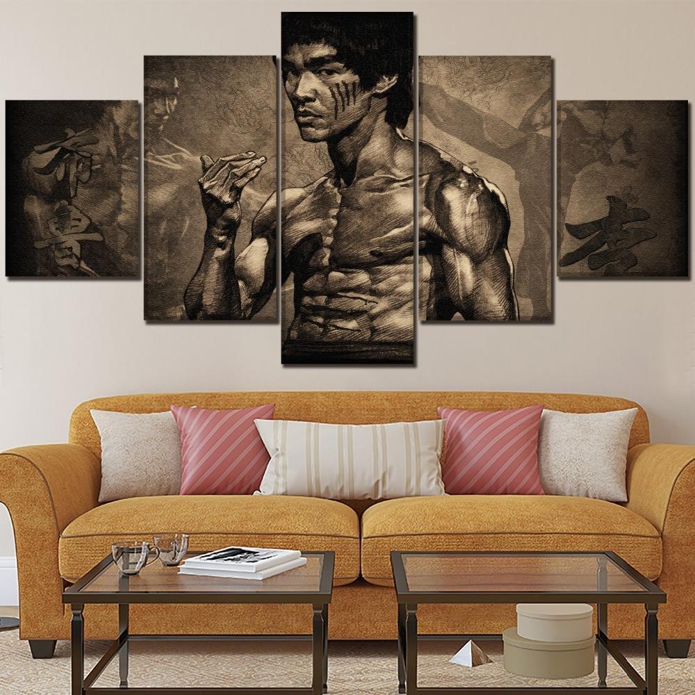 Bruce Lee Poster Celebrity Canvas Wall Art