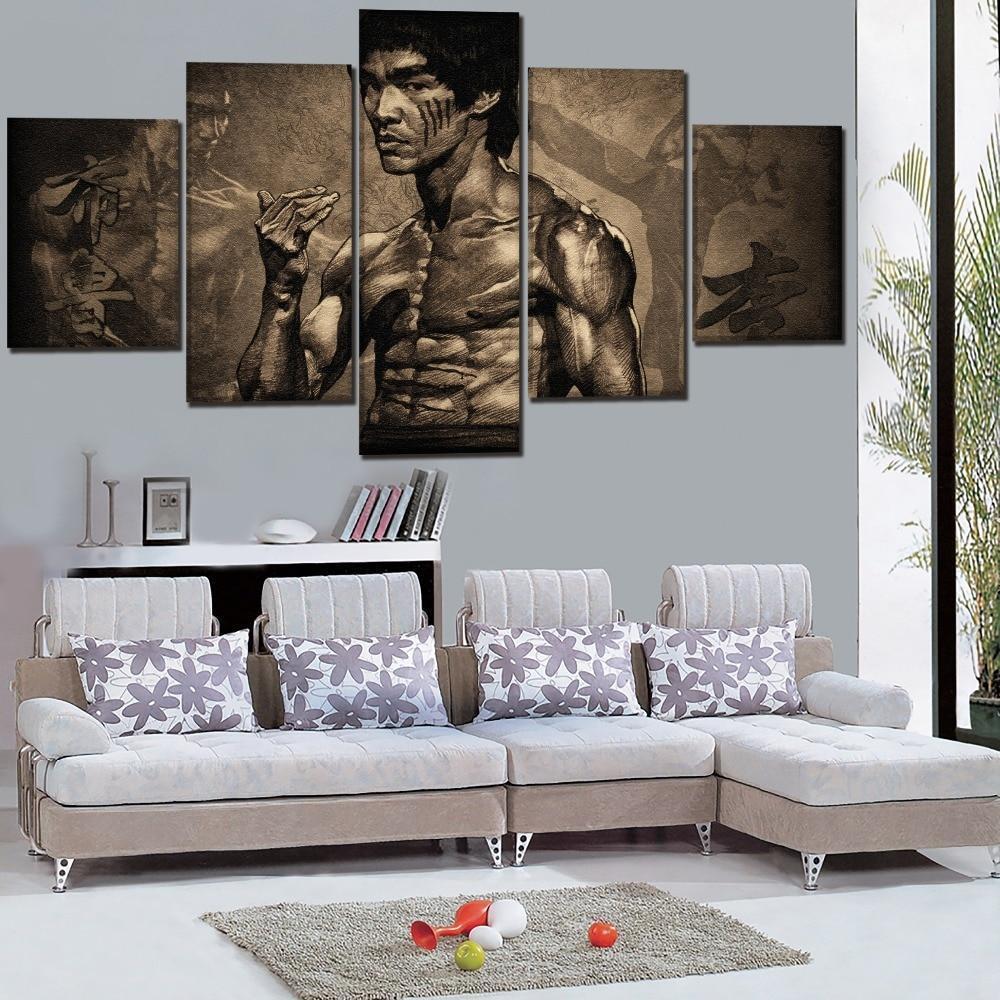 Bruce Lee Poster Celebrity Canvas Wall Art
