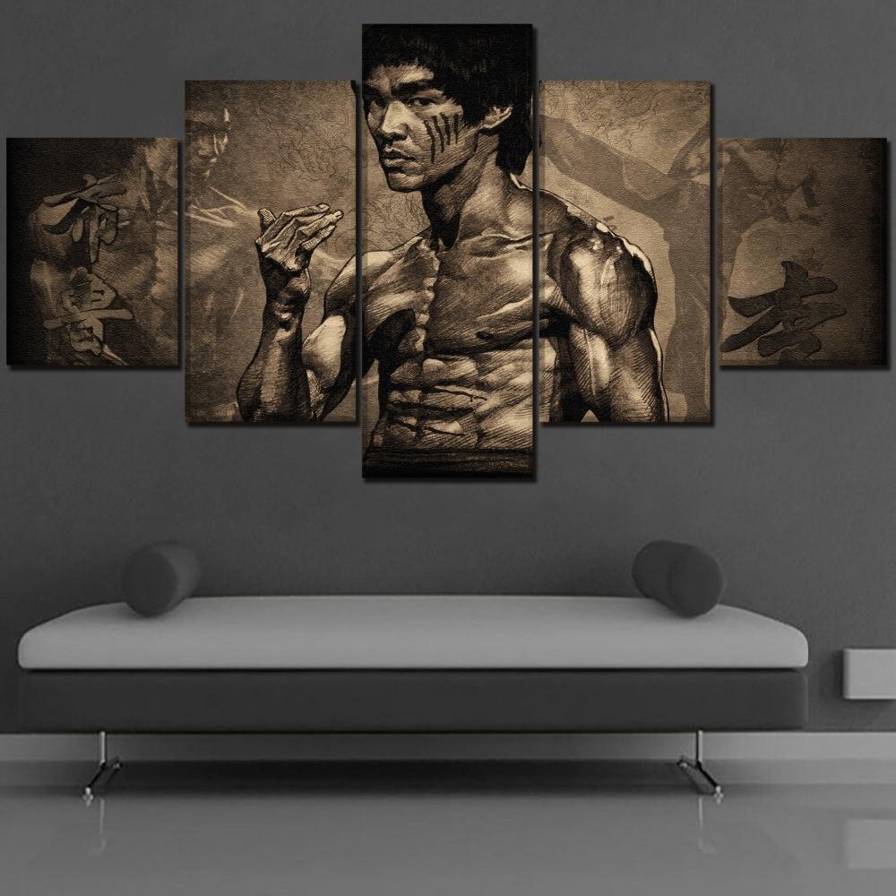 Bruce Lee Poster Celebrity Canvas Wall Art