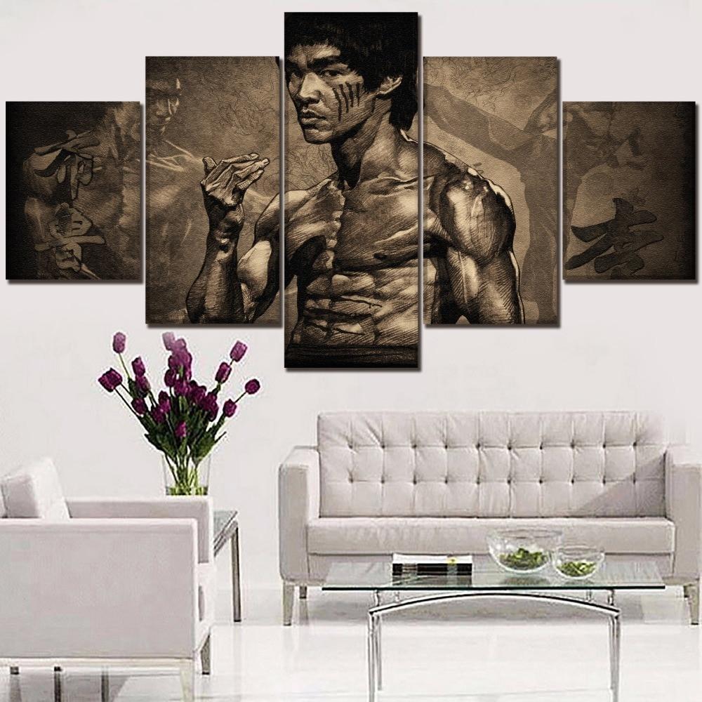 Bruce Lee Poster Celebrity Canvas Wall Art