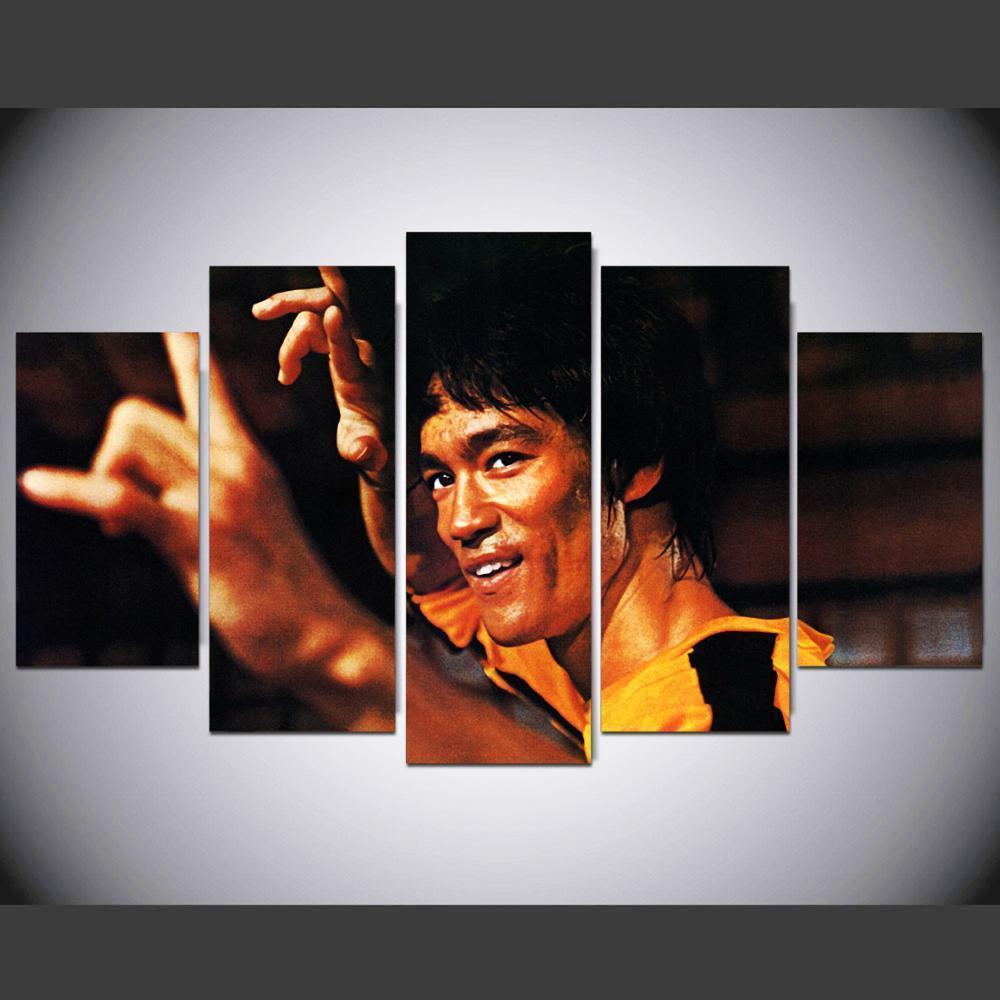 Bruce Lee Smile Celebrity Canvas Wall Art