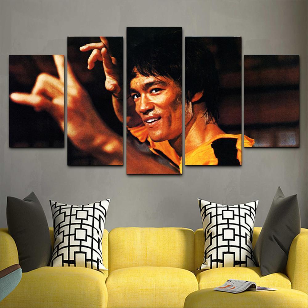 Bruce Lee Smile Celebrity Canvas Wall Art