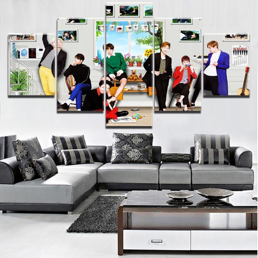BTS Band 1 Celebrity Canvas Wall Art