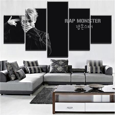 BTS Band 10 Celebrity Canvas Wall Art