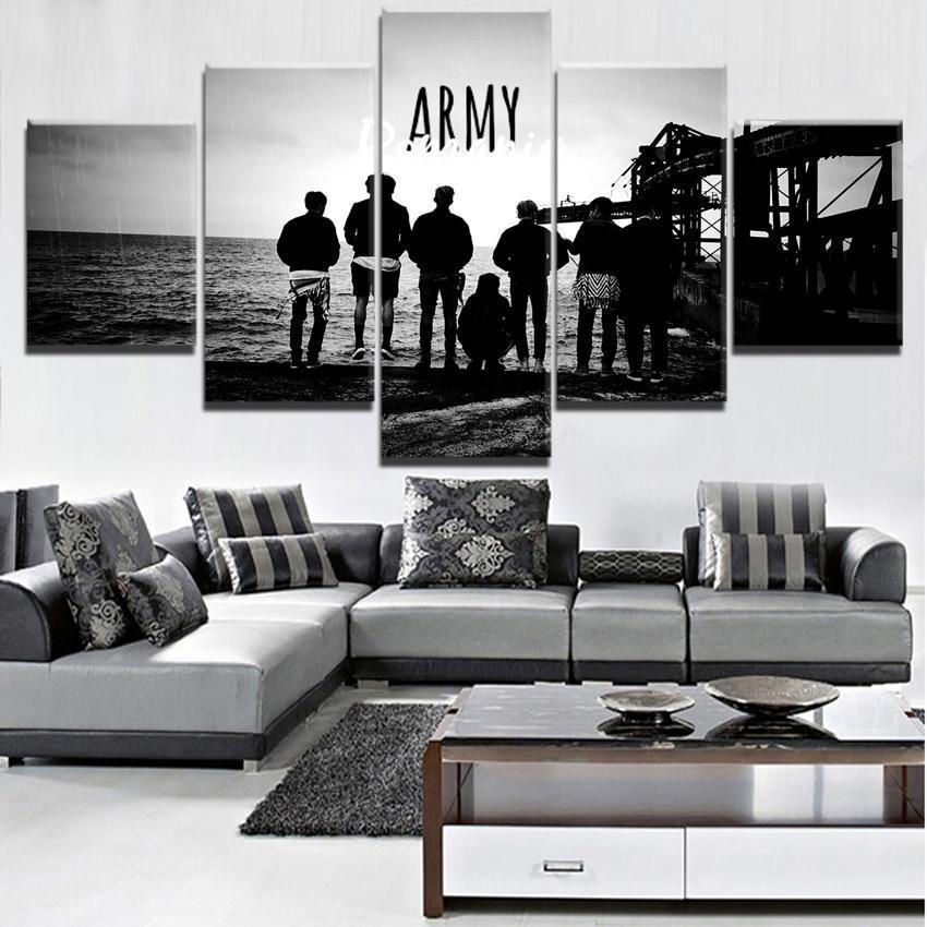 BTS Band 2 Celebrity Canvas Wall Art