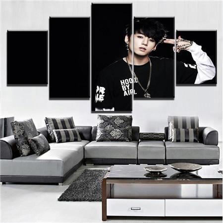 BTS Band 4 Celebrity Canvas Wall Art