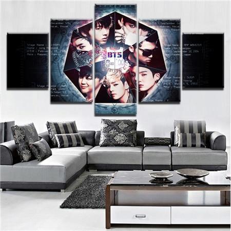 BTS Band 8 Celebrity Canvas Wall Art