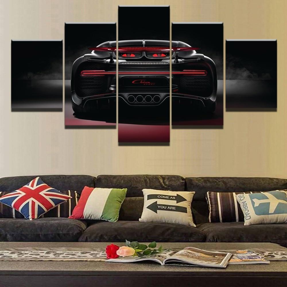 Bugatti Chiron Red Sport Car Canvas Wall Art