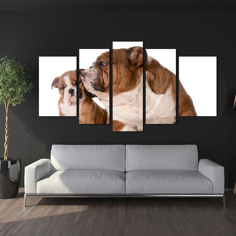 Bulldog Animal Dog Puppy Animal Canvas Wall Art
