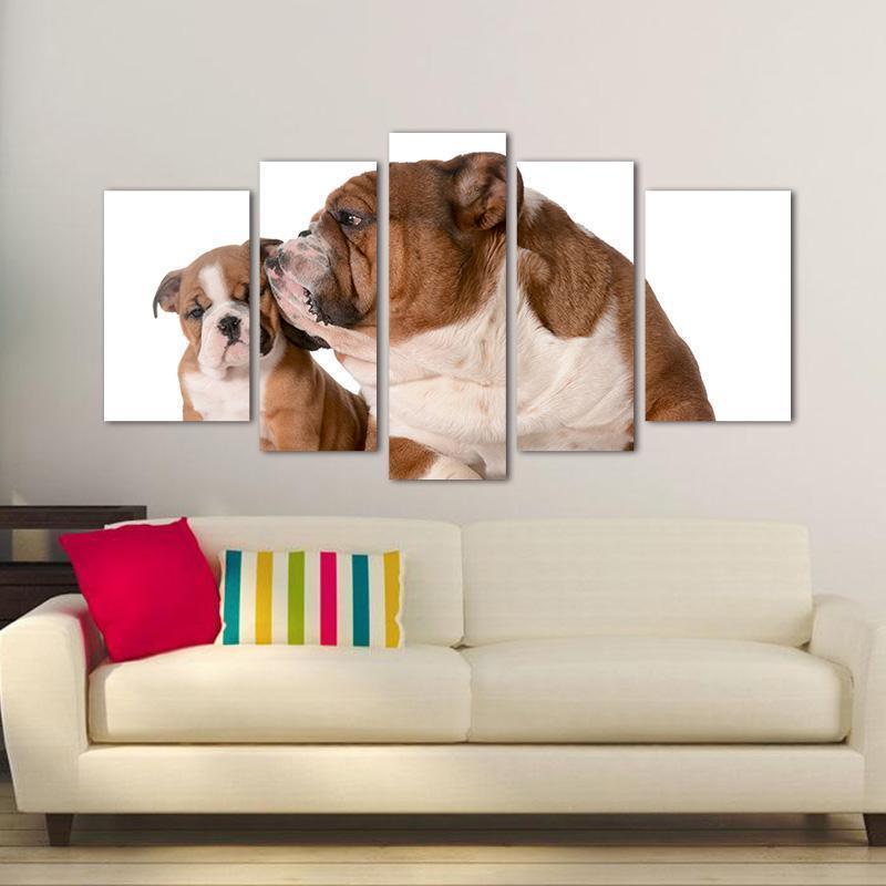 Bulldog Animal Dog Puppy Animal Canvas Wall Art