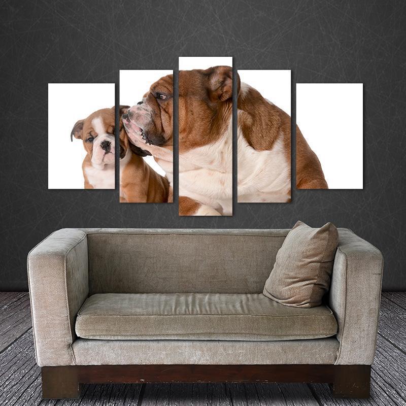Bulldog Animal Dog Puppy Animal Canvas Wall Art