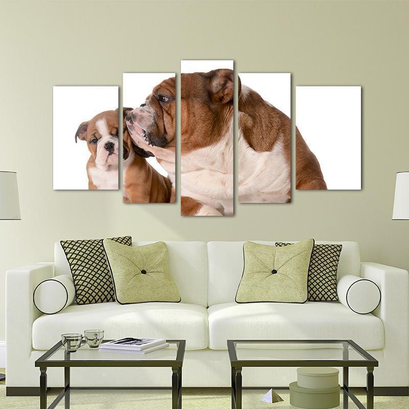Bulldog Animal Dog Puppy Animal Canvas Wall Art