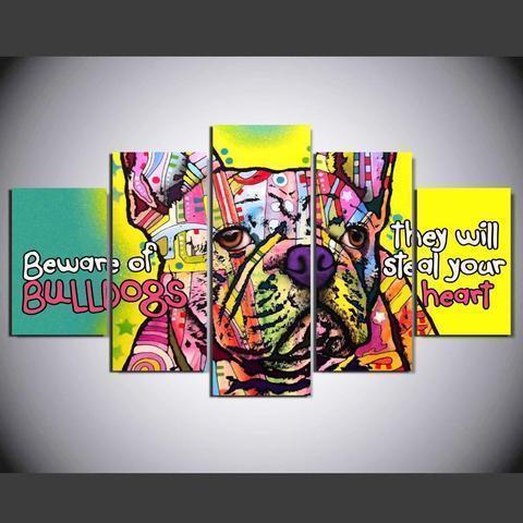 Bulldog Life Animal Canvas Wall Art