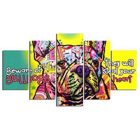 Bulldog Life Animal Canvas Wall Art