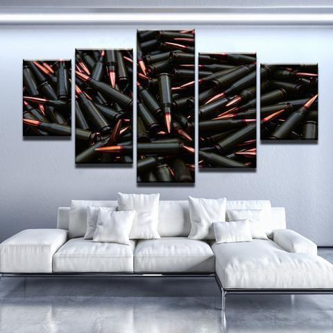 Bullets Army Canvas Wall Art