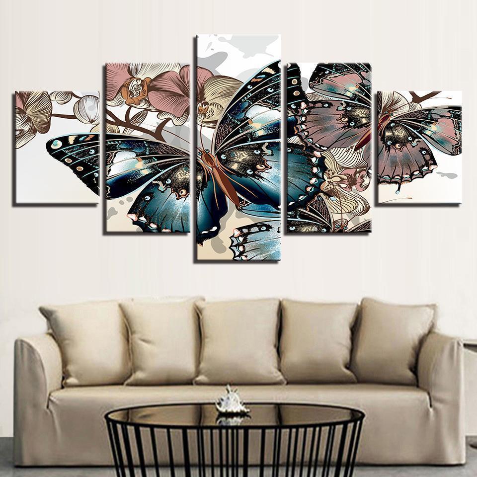 Butterfly Animal Canvas Wall Art