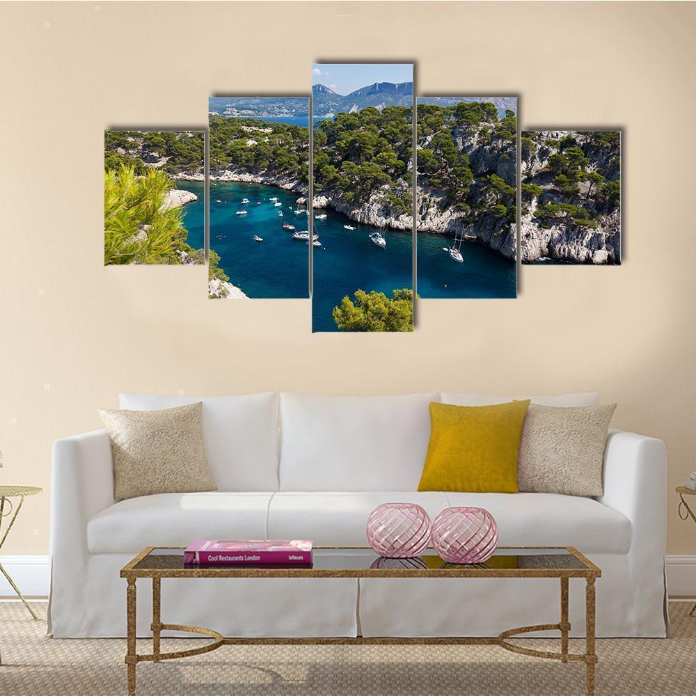 Calanques Of Port Pin In France Nature Canvas Wall Art