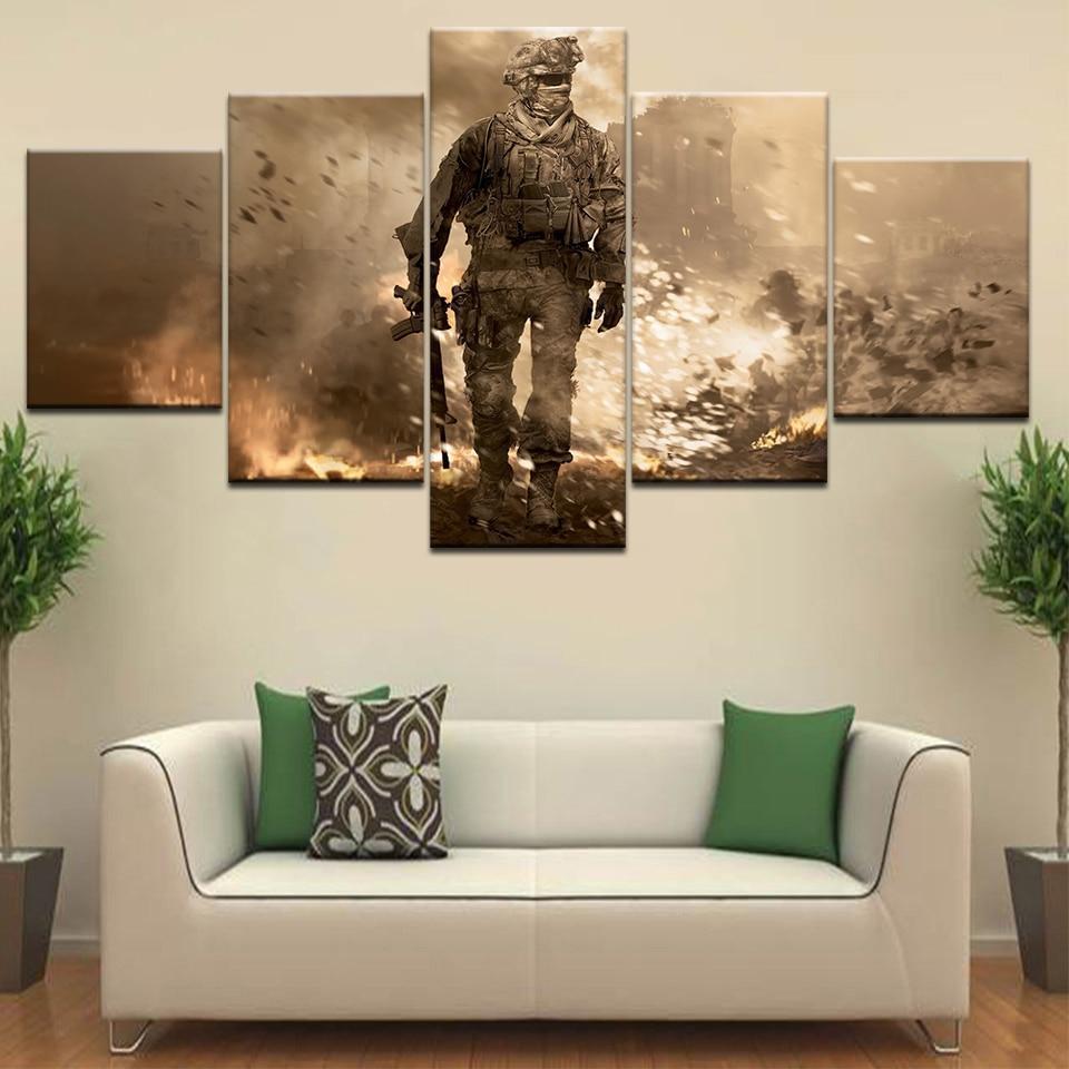 Call of Duty Alone Soldier Gaming Canvas Wall Art