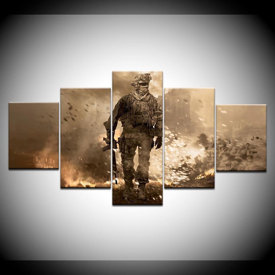 Call of Duty Alone Soldier Gaming Canvas Wall Art