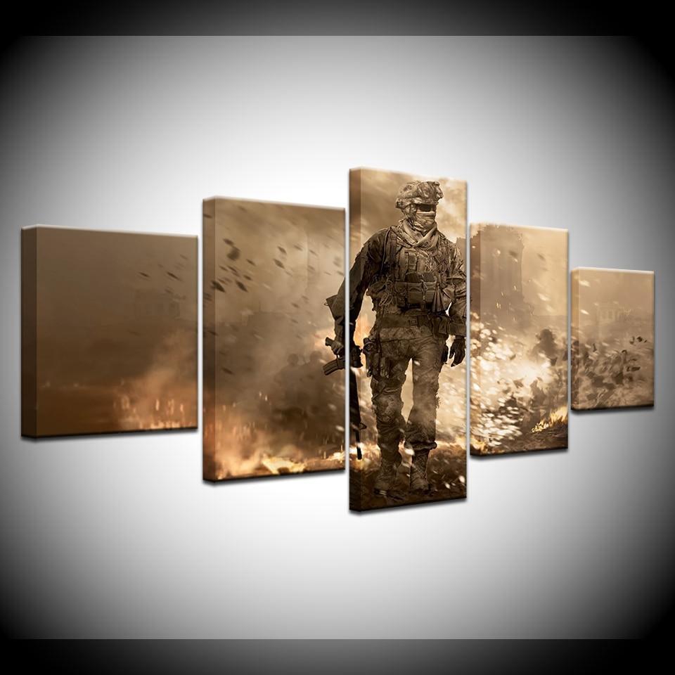 Call of Duty Alone Soldier Gaming Canvas Wall Art
