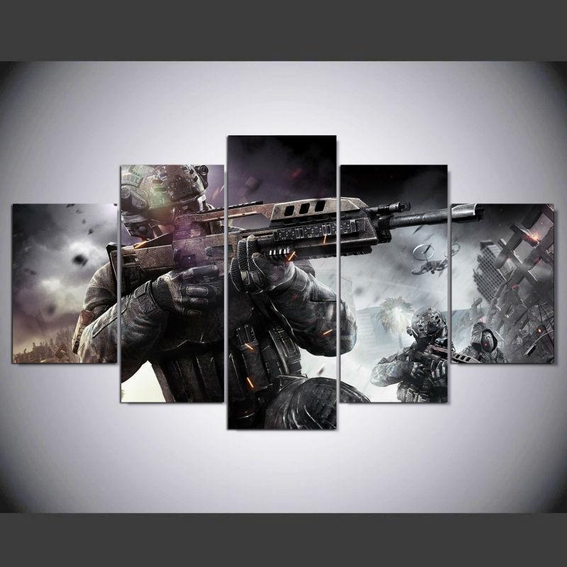 Call Of Duty Black Ops Battle Background 1 Gaming Canvas Wall Art