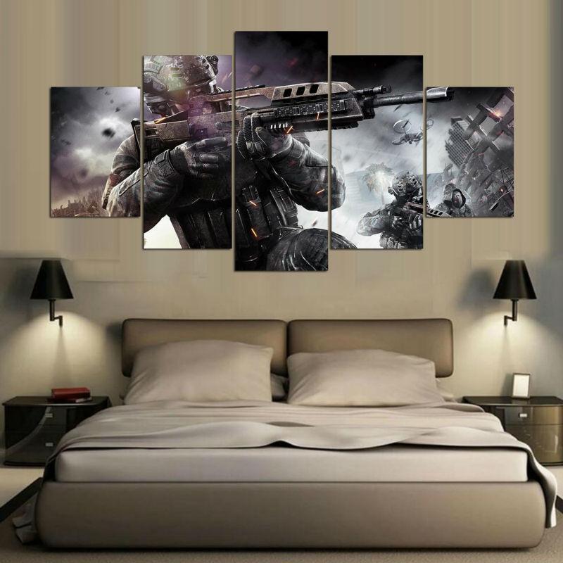 Call Of Duty Black Ops Battle Background 1 Gaming Canvas Wall Art
