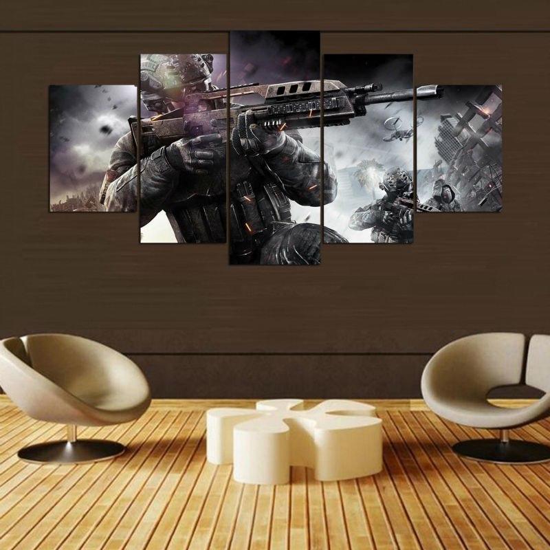 Call Of Duty Black Ops Battle Background 1 Gaming Canvas Wall Art