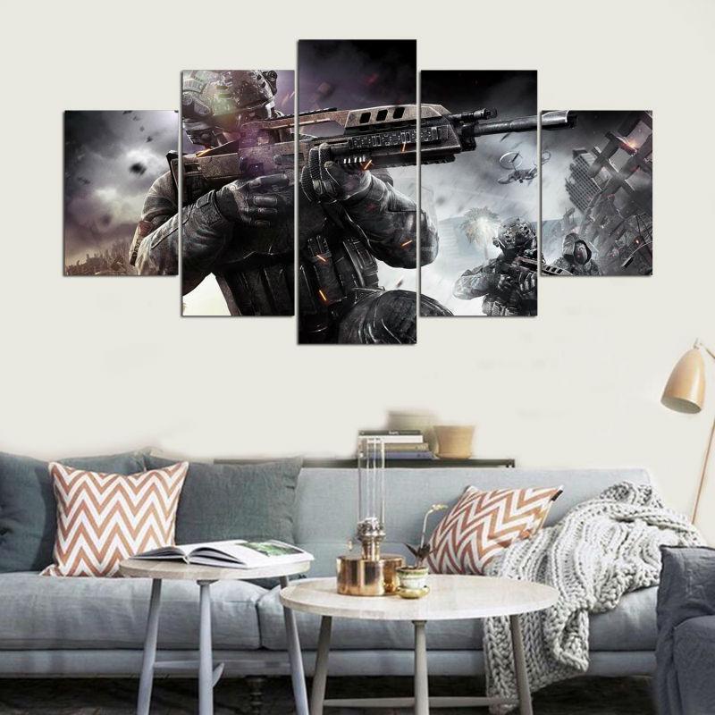 Call Of Duty Black Ops Battle Background 1 Gaming Canvas Wall Art