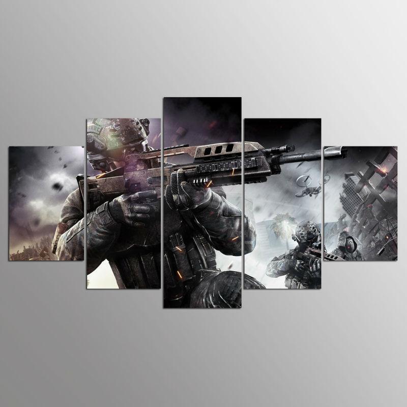Call Of Duty Black Ops Battle Background 1 Gaming Canvas Wall Art