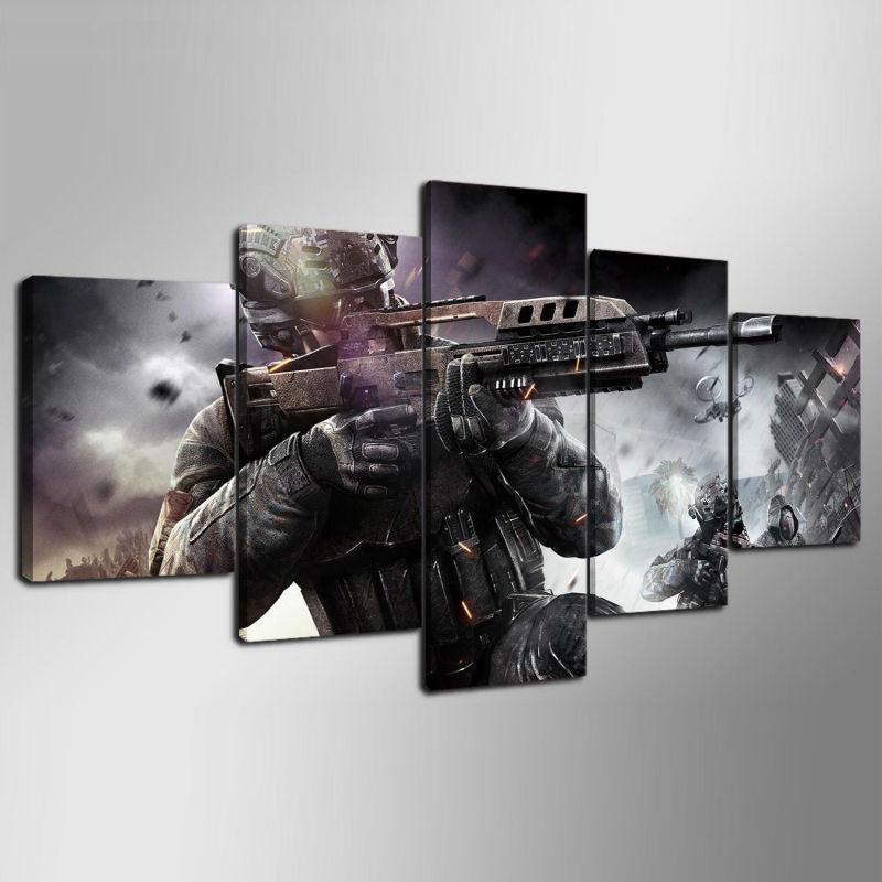 Call Of Duty Black Ops Battle Background 1 Gaming Canvas Wall Art