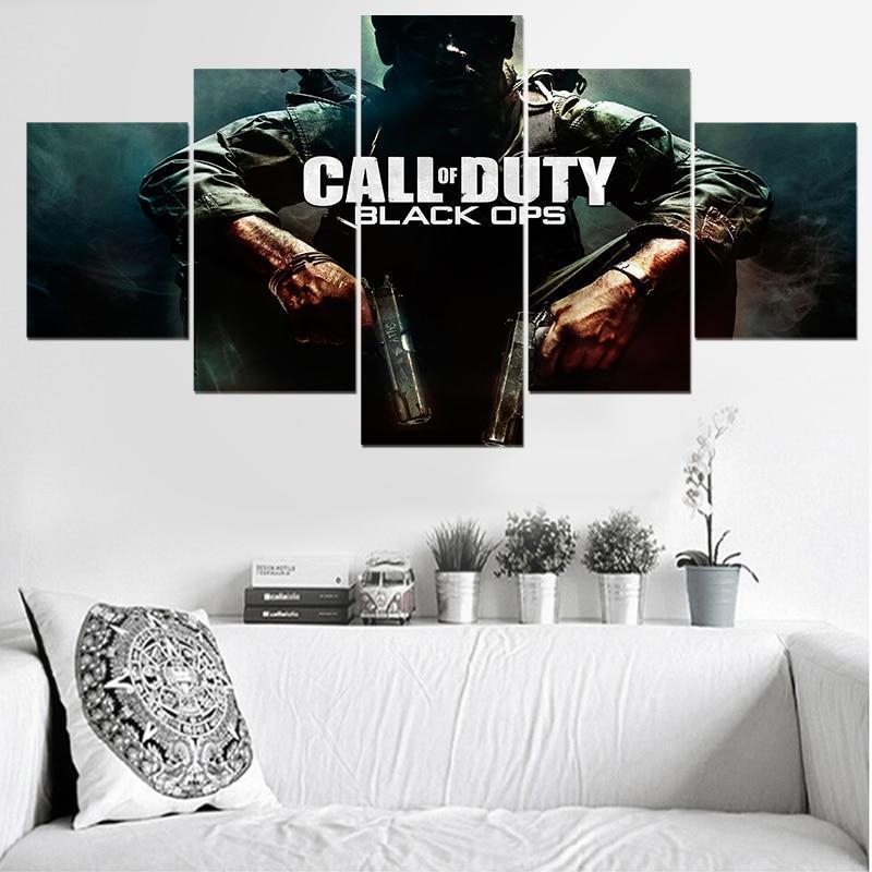 Call Of Duty Black Ops Poster Gaming Canvas Wall Art