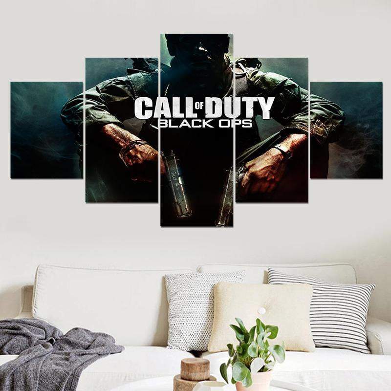 Call Of Duty Black Ops Poster Gaming Canvas Wall Art