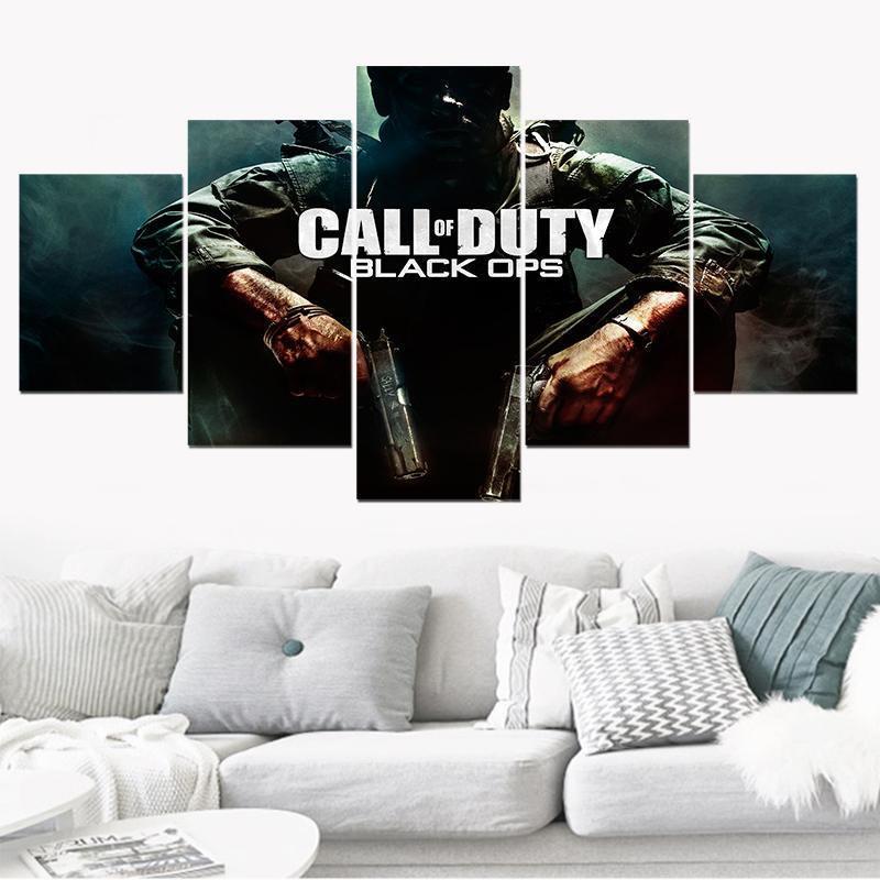 Call Of Duty Black Ops Poster Gaming Canvas Wall Art